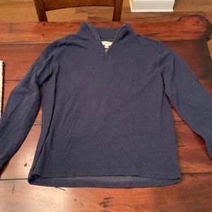 J Crew navy blue quarter zip. Size large.